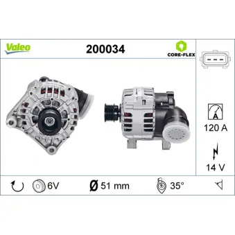 Alternateur VALEO 200034