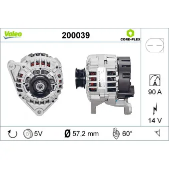 Alternateur VALEO 200039