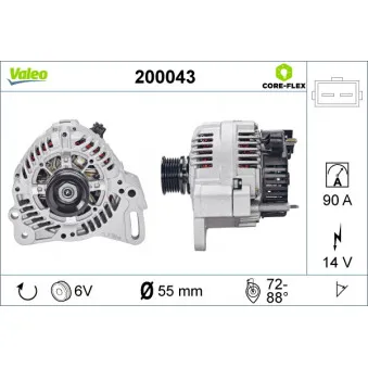 Alternateur VALEO 200043