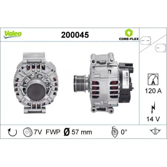 Alternateur VALEO 200045