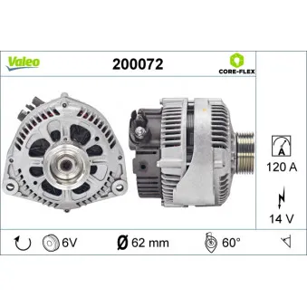Alternateur VALEO 200072