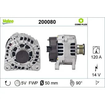 Alternateur VALEO 200080