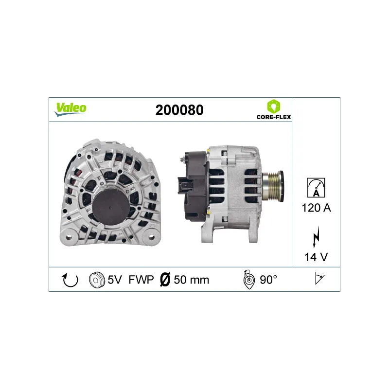 Alternateur VALEO 200080
