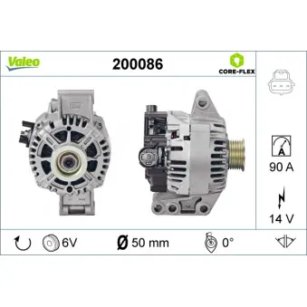 Alternateur VALEO 200086