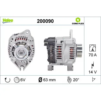 Alternateur VALEO 200090