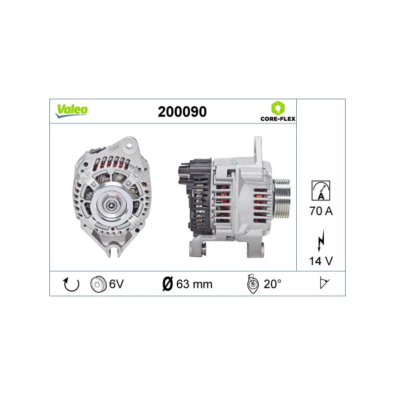 Alternateur VALEO 200090