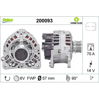 Alternateur VALEO 200093