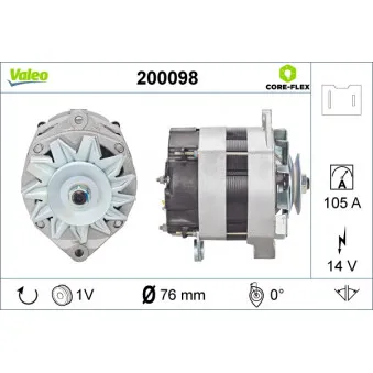 Alternateur VALEO 200098