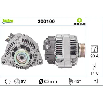 Alternateur VALEO 200100