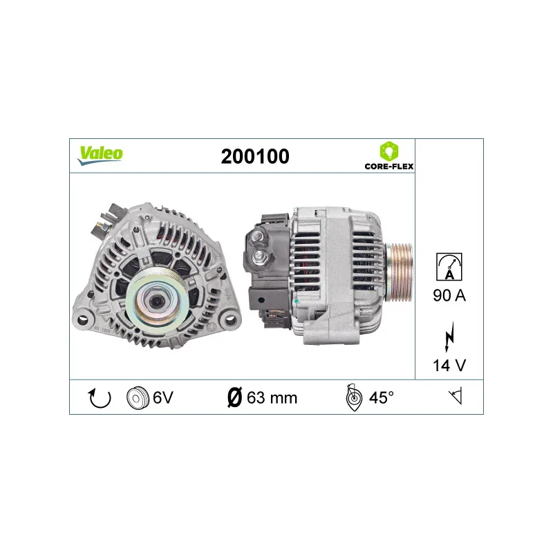 Alternateur VALEO 200100