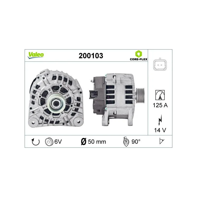 Alternateur VALEO 200103