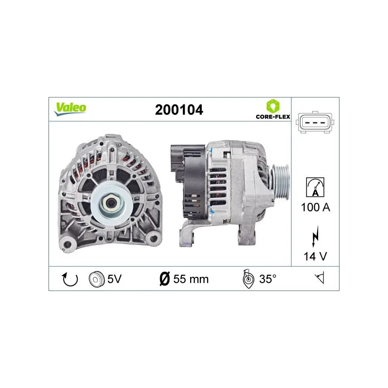 Alternateur VALEO 200104