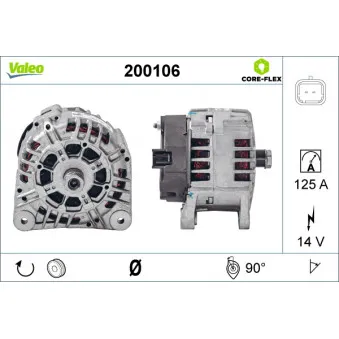 Alternateur VALEO 200106
