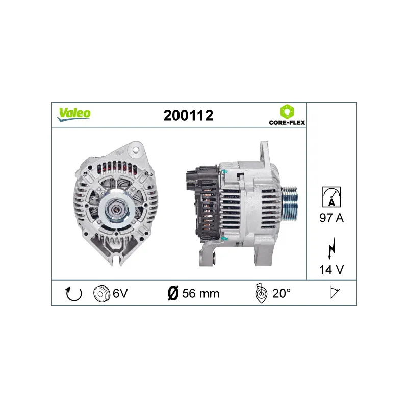 Alternateur VALEO 200112