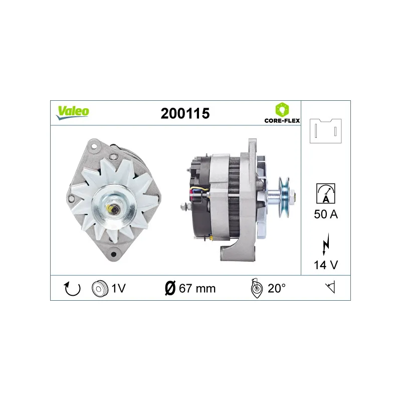 Alternateur VALEO 200115