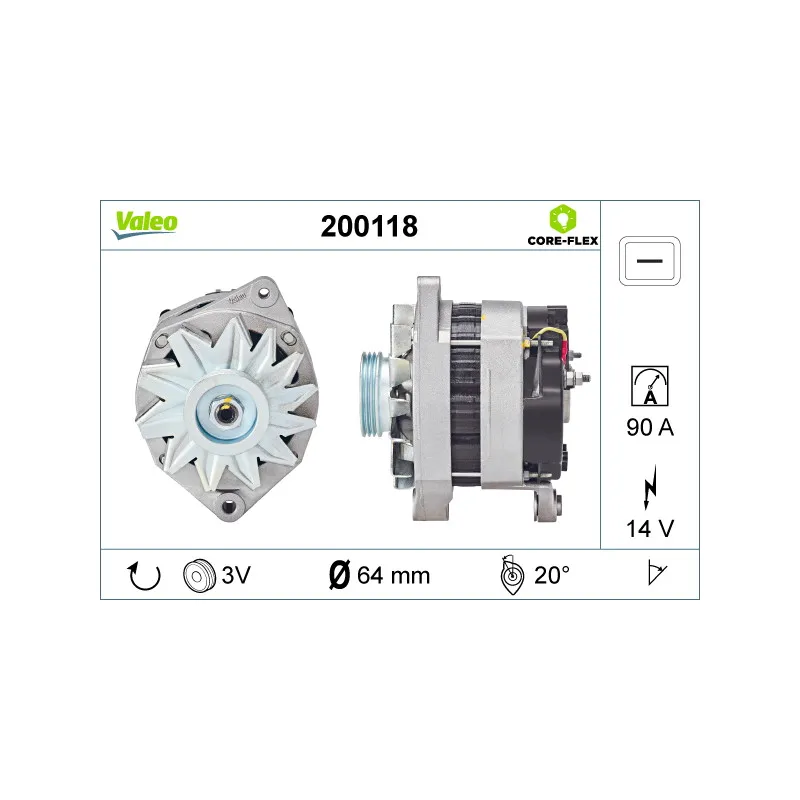 Alternateur VALEO 200118