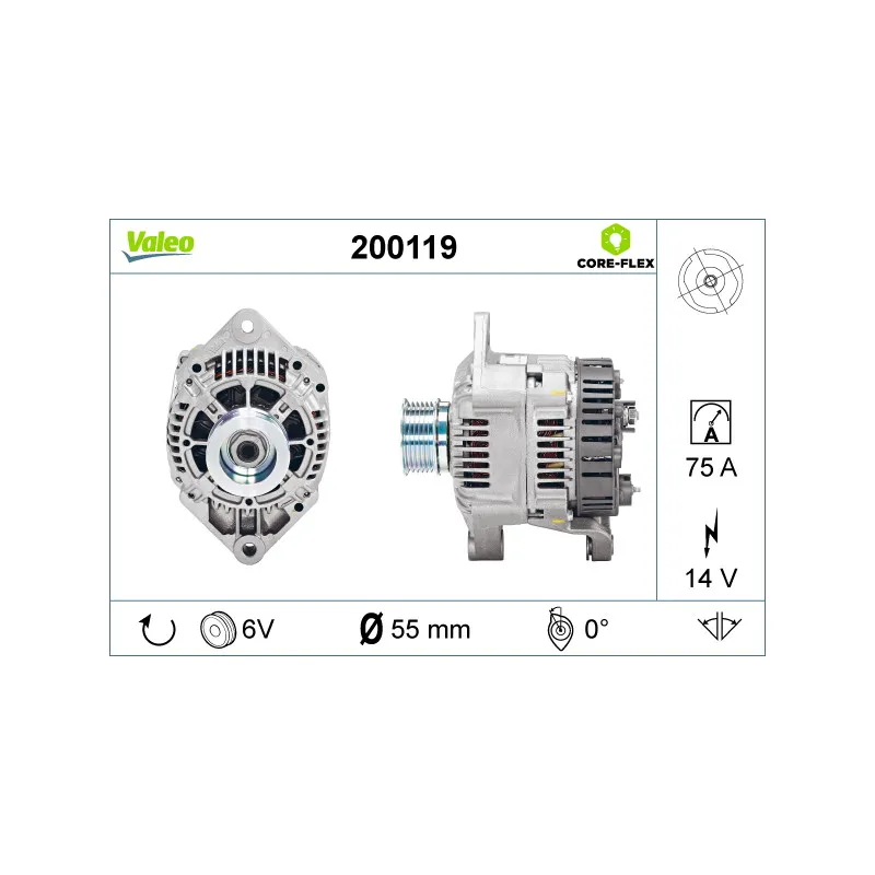 Alternateur VALEO 200119