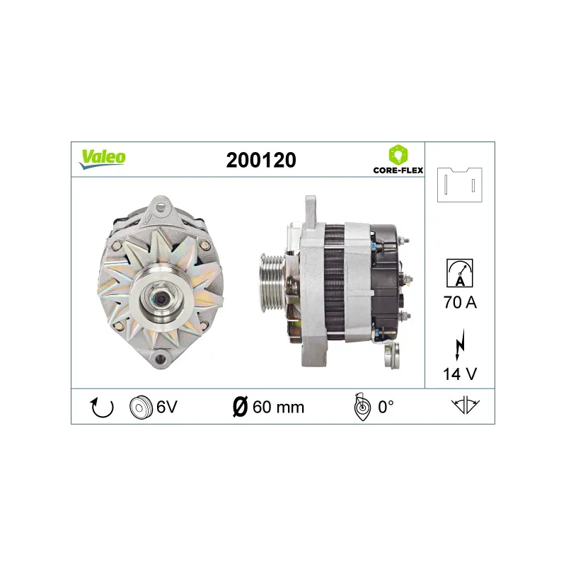 Alternateur VALEO 200120