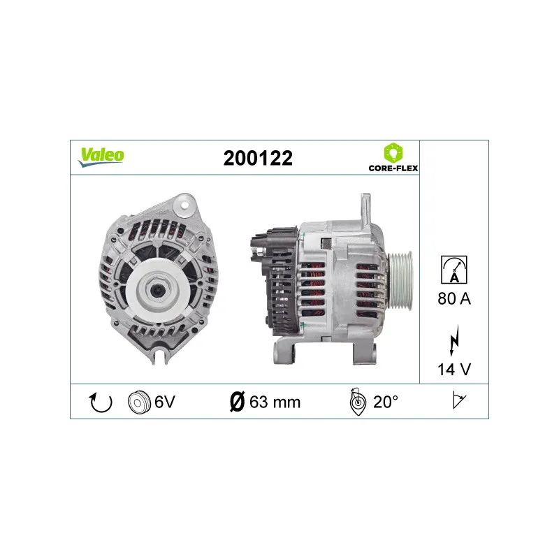 Alternateur VALEO 200122