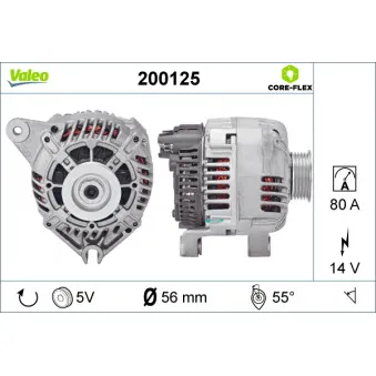 Alternateur VALEO 200125
