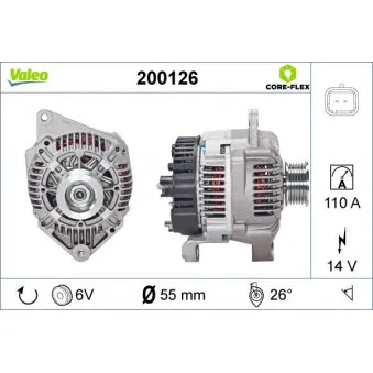 Alternateur VALEO 200126