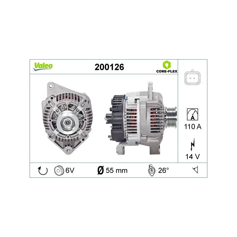 Alternateur VALEO 200126