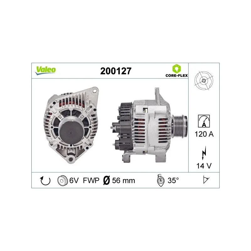 Alternateur VALEO 200127
