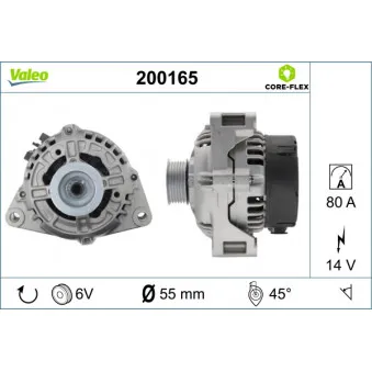 Alternateur VALEO 200165