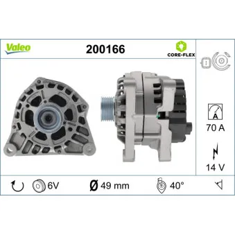 Alternateur VALEO 200166