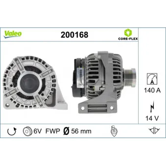 Alternateur VALEO 200168