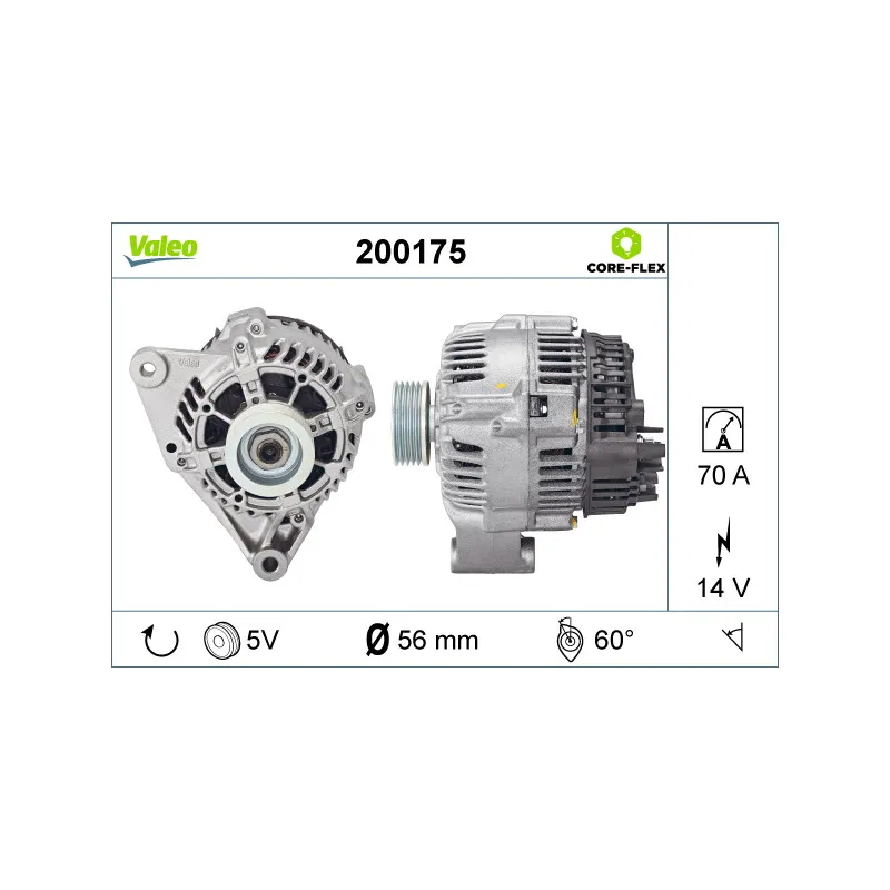Alternateur VALEO 200175