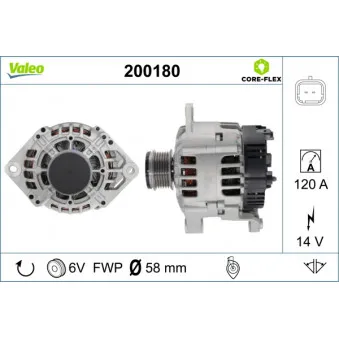 Alternateur VALEO 200180