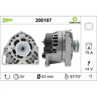 Alternateur VALEO 200187