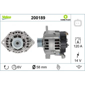 Alternateur VALEO 200189