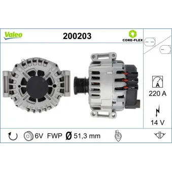 Alternateur VALEO 200203