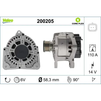 Alternateur VALEO 200205