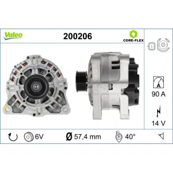 Alternateur VALEO 200206