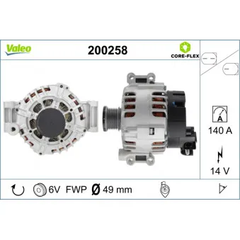 Alternateur VALEO 200258