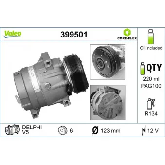 Compresseur, climatisation VALEO 399501