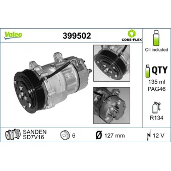 Compresseur, climatisation VALEO 399502