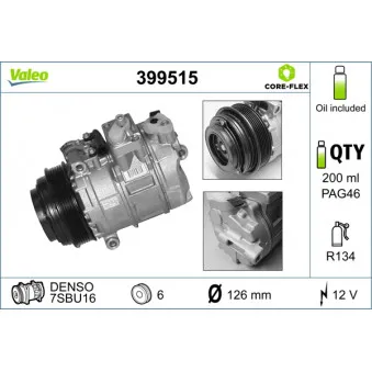 Compresseur, climatisation VALEO 399515