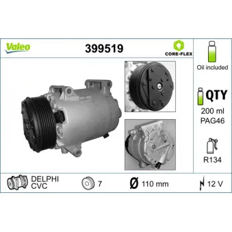 Compresseur, climatisation VALEO 399519