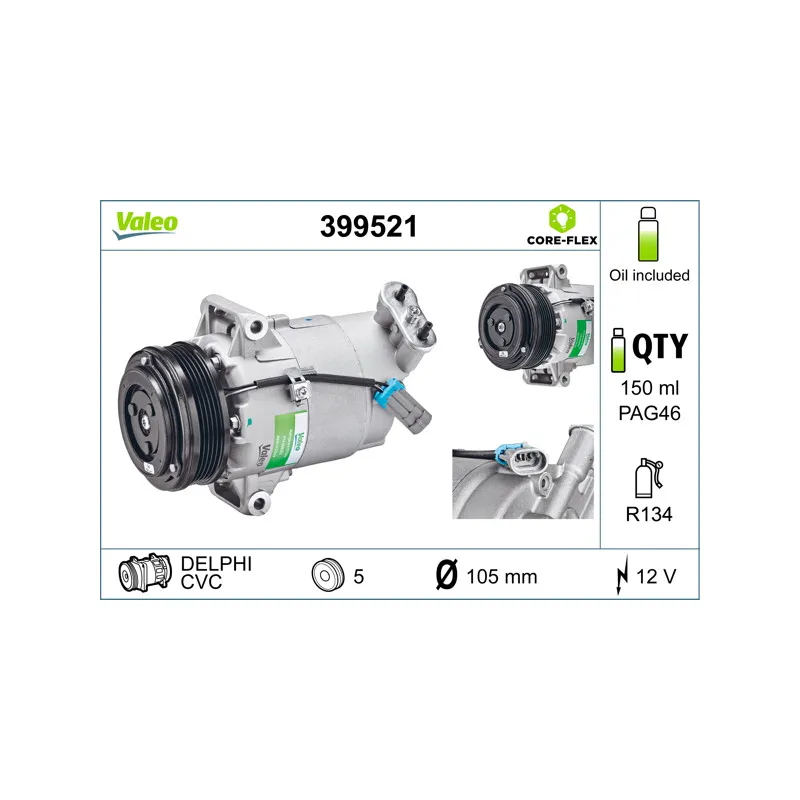 Compresseur, climatisation VALEO 399521