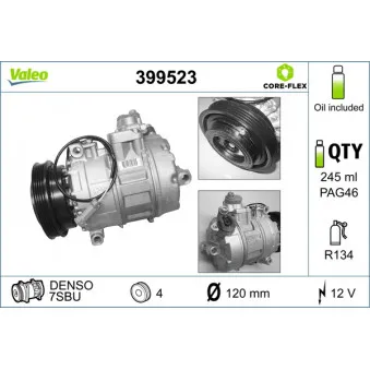 Compresseur, climatisation VALEO 399523