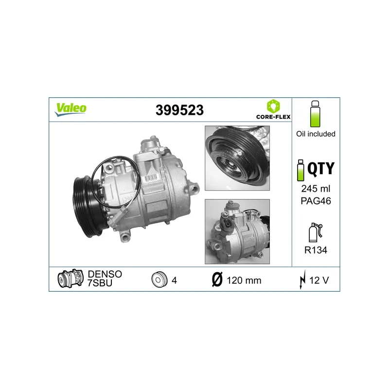 Compresseur, climatisation VALEO 399523
