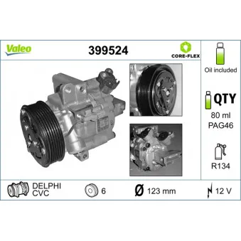 Compresseur, climatisation VALEO 399524