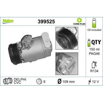 Compresseur, climatisation VALEO 399525