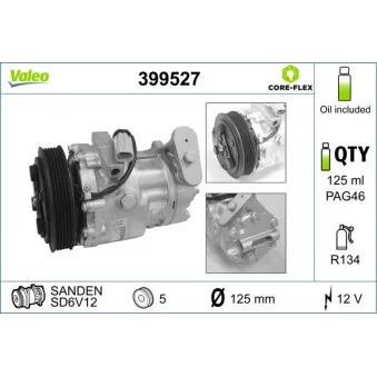 Compresseur, climatisation VALEO 399527