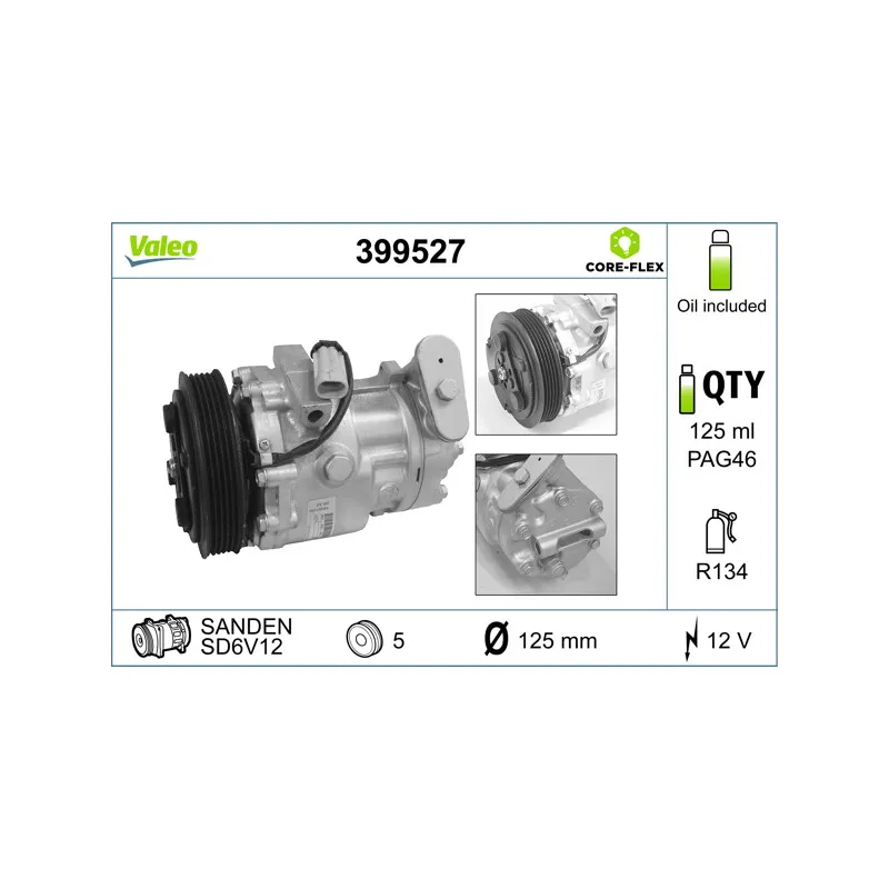 Compresseur, climatisation VALEO 399527