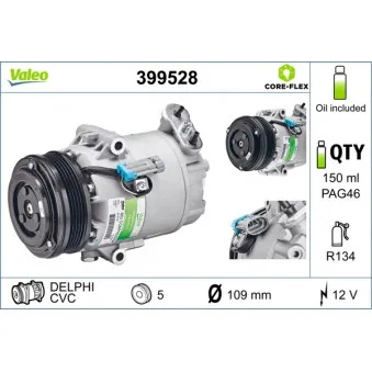 Compresseur, climatisation VALEO 399528